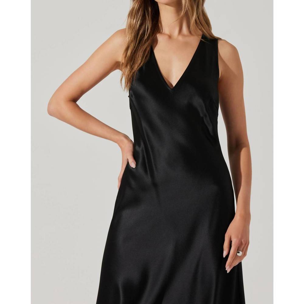 NEW ASTR ellora midi dress in black - Picture 4 of 4